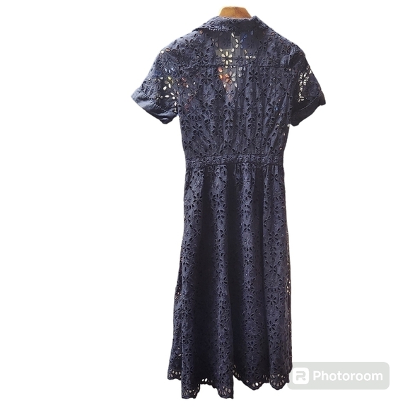 J. CREW Embroidered Midi Dress Sz. 2 - Picture 2 of 8